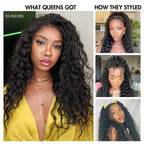 Water Wave Human Hair Wig | 13x4 HD Lace Front | Glueless Pre-Cut Lace | 180% Density | Lumma