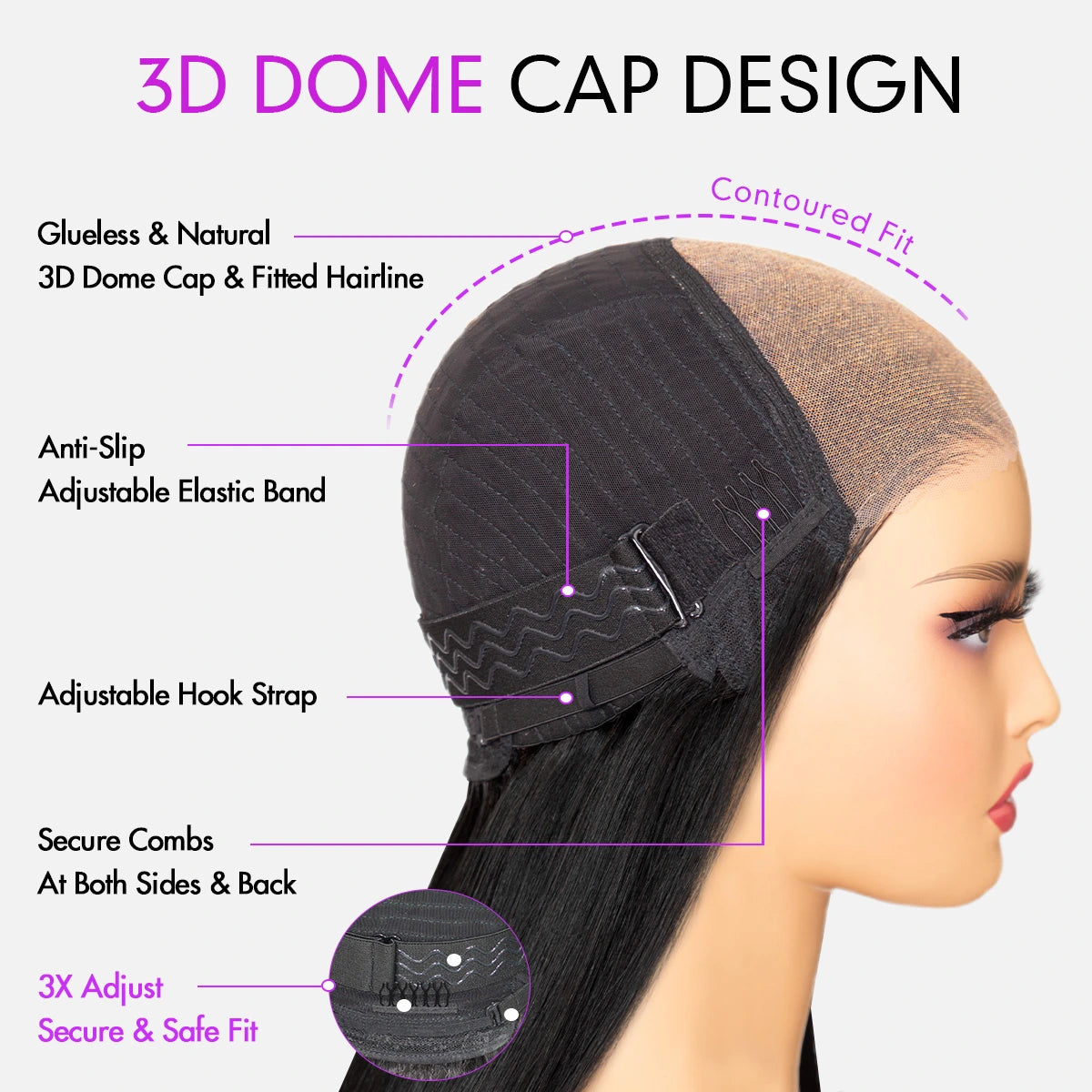 Shoulder-Length Straight Wig | Double Drawn | Glueless | 6×5 Pre-Cut Lace | Lumma