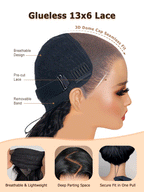 Yaki Straight Echthaarperücke | Glueless 13x6 Spitze | Wear & Go | Lumma