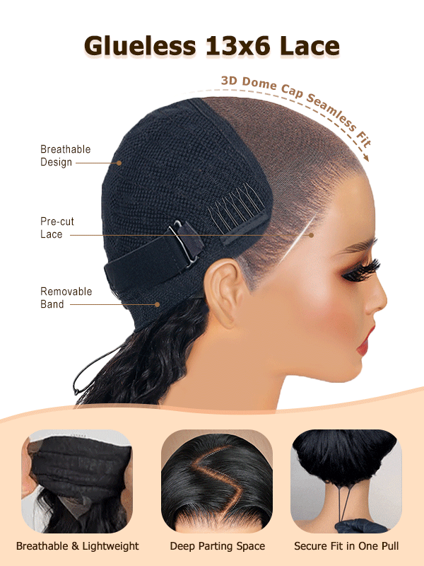 Yaki Straight Echthaarperücke | Glueless 13x6 Spitze | Wear & Go | Lumma