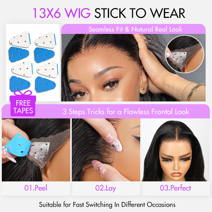 Perruque Cheveux Naturels Ondulés | Tulle Frontal 13x6 ou 6x5 | Sans Colle | Densité 250% - LUMMA