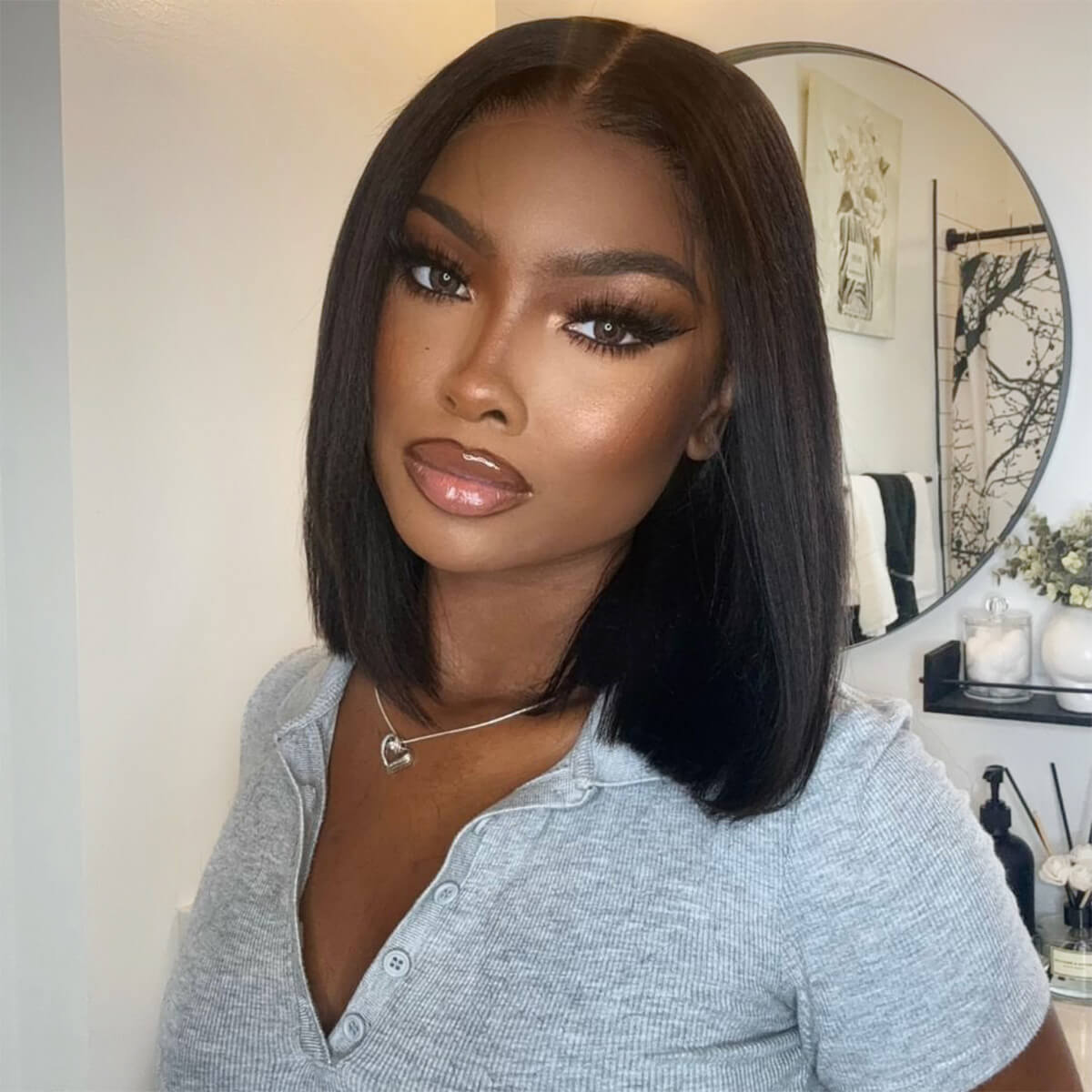 Straight Bob Wig – Brazilian Hair, Glueless, 6×5 HD Lace, 180% Density | Lumma