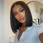 Straight Bob Wig – Brazilian Hair, Glueless, 6×5 HD Lace, 180% Density | Lumma