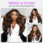 Balayage Highlight Body Wave Human Hair Wig | HD Lace Front 13x4 or 6x5 | Glueless - Lumma