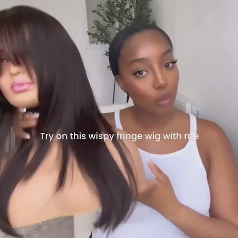 Perücken mit Pony aus Echthaar | 6x5 Spitze | Klebefrei und sofort tragbar | 180 % Dichte – LUMMA