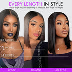 Straight Bob Wig – Brazilian Hair, Glueless, 6×5 HD Lace, 180% Density | Lumma