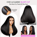 Shoulder-Length Straight Wig | Double Drawn | Glueless | 6×5 Pre-Cut Lace | Lumma